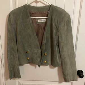 Evan Davies Green Suede Blazer